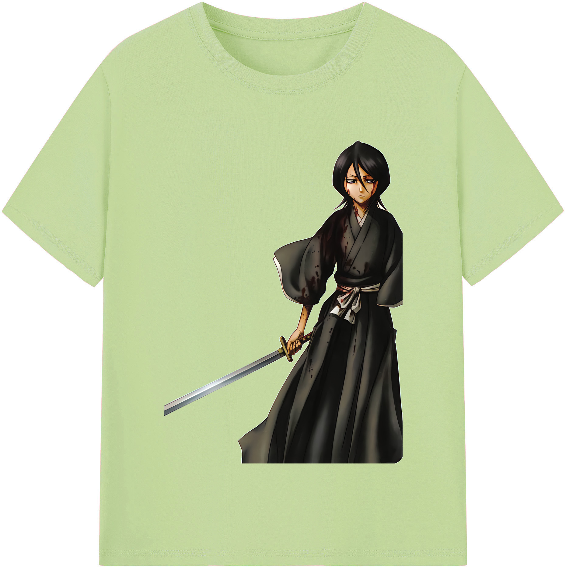 （画像用） ブリーチ 朽木ルキア BLEACH Kuchiki Rukia 綿100％半袖Tシャツ（フロントプリント）